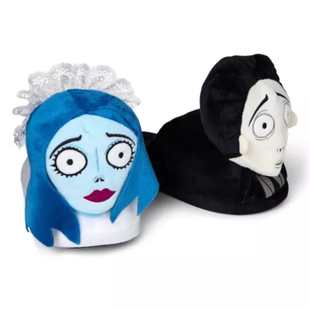 CORPSE BRIDE VICTOR AND EMILY SLIPPERS -  NEW WITH TAGS